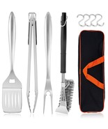 Grilling Utensil Set 18In, Stainless Steel Bbq Accessories Tools With Ba... - £37.52 GBP