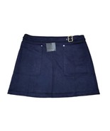 Marc New York Faux Suede Mini Skirt Womens Size XL Navy Blue - $16.82