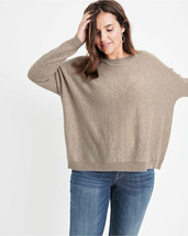 NWT New Womens 1X XL Ryllace Plus 100% Cashmere Boxy Sweater Brown Soft Pullover - £177.49 GBP
