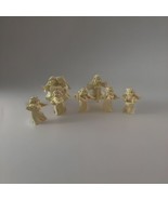 Cherubs Angels Ornaments Musicians Playing Instruments Set of 5 With 2 F... - $21.00