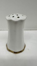 VINTAGE R S GERMANY WHITE AND GOLD PORCELAIN HATPIN HOLDER 4-5/8&quot; HIGH - $19.75