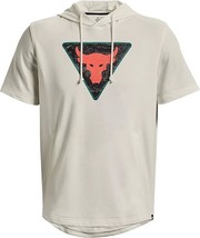 Under Armour Men&#39;s Project Rock Terry Short Sleeve Hoodie Large 1378019-722 - £45.93 GBP