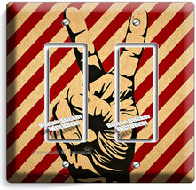 PEACE SIGN VICTORY HAND DOUBLE GFI LIGHT SWITCH WALL PLATE COVER ROOM HO... - $11.15
