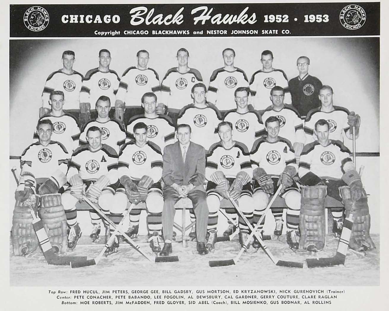 Primary image for 1952-53 CHICAGO BLACK HAWKS 8X10 PHOTO  PICTURE NHL HOCKEY BLACKHAWKS