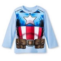 Captain America Toddler Boys Long Sleeve CostumeT-Shirts Size 2T  NWT - $12.99