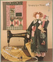 Hanging By A Thread 23&quot; Sewing Doll &amp; Clothes 14&quot; x 16&quot; Quilt Quilting Pattern - £10.20 GBP