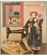 Hanging By A Thread 23&quot; Sewing Doll &amp; Clothes 14&quot; x 16&quot; Quilt Quilting P... - £10.38 GBP