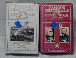 1995 Famous Generals And Battles Of The Civil War Educational Card Games - £23.94 GBP