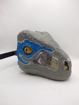 Jurassic World Dinosaur Chomp&#39;n Roar Mask Velociraptor Blue Raptor Halloween - £8.29 GBP