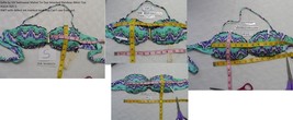 Sofia by ViX Swimwear &#39;Mahal&#39; Tie Dye Smocked Bandeau Bikini Top AQUA S M L - £17.10 GBP