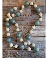 Blue And White Glitter Ball - Garland 6ft long - $34.39 CAD