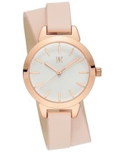 I.N.C. Womens Blush Faux Leather Double Wrap Strap Rose Gold Tone Watch 30mm NEW - £28.03 GBP