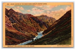 Snake River Grand Canyon Idaho ID Oregon OR UNP Linen Postcard N26 - £2.28 GBP