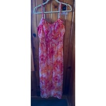 Faded Glory  Dress Tie Dye Ruffle Sleeveless Casual Pink Orange Size XL Y2K - $532.19 MXN