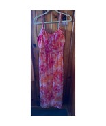 Faded Glory  Dress Tie Dye Ruffle Sleeveless Casual Pink Orange Size XL Y2K - $532.19 MXN