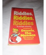 RIDDLES RIDDLES RIDDLES Dennis The Menace 1967 Gold Medal Joseph Leeming... - $182.58 MXN
