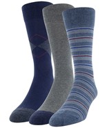 George Men&#39;s Fashion Crew Dress Socks 3 Pair Shoe Size 6-12  Blue Stripe... - $20.54 CAD