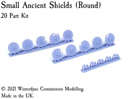 Small Ancient Shields (Round) suits 25mm 28mm Warhammer Kings of War etc - £4.83 GBP