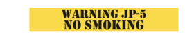 4&quot; us military warning jp-5 no smoking yellow bumper sticker decal usa made - £21.62 GBP