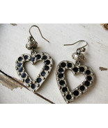 The Original Arizona Jean Company Heart Shape Silver Tone Dangling Earrings - £9.03 GBP