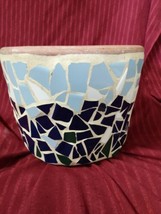 Large Terra Cotta Mosaic Pot.  Never held a plant.  7&quot; x 8&quot;  - $37.39