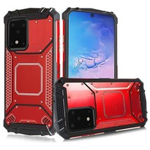 For Samsung S20 Ultra 6.9&quot; Metal Jacket Design Shockproof Fused Case RED - £4.68 GBP