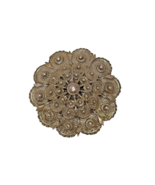 Antique .935 Silver Dome Cannetille Brooch Pin - $67.99