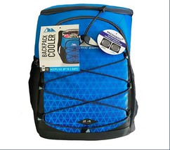 Arctic Zone Pro 24 Can Leakproof Camping /hiking Backpack Cooler Blue Black - £36.07 GBP