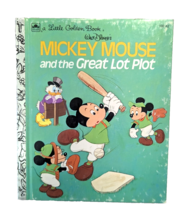 A Little Golden Book Mickey Mouse and the Great Lot Plot Disney Vintage ... - $12.97
