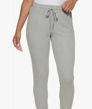 Andrew Marc New York Women&#39;s Jogger Sweatpants Rib Knit Pants Cement Gray - $24.74