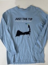 Provincetown Just The Tip Long Sleeve Shirt Size Small Blue Cape Cod Gay - $22.19