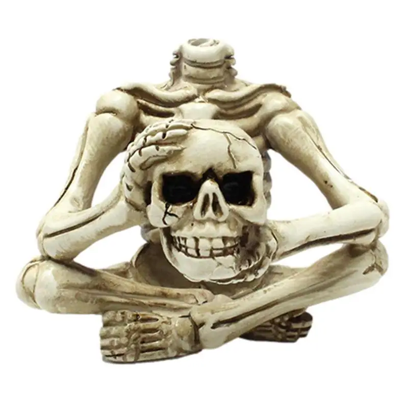Cute Design Skeleton Statue Ornament Creative Skull Decoration Mini Figure - £18.37 GBP