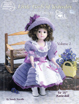Crochet Little Girls Of Yesterday Volume 2 For 14&quot;  Doll Clothes Pattern 8407 - £5.50 GBP