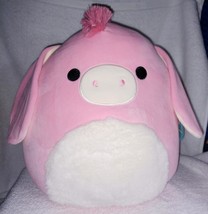 Squishmallows Maudie the Pink Donkey with White Fuzzy Tummy 12&quot; NWT - £24.17 GBP