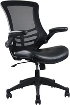 Stylish Mid-Back Mesh Office Chair With Adjustable Arms. Color: Black - £118.29 GBP