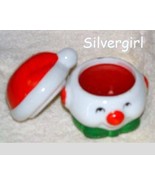 Hand Painted Ceramic Snowman Candle - $5.99