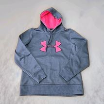 Under Armour Hoodie Sweatshirt Womans Size Meduim Pink Gray Outdoor Sports - $24.75
