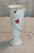 Vintage Mikasa bud vase made in Japan bone china vase with pastel pink, gray and - £20.73 GBP