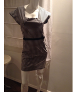 GF Gianfranco Ferre Checkered Mini Dress Sheath Belted Shift IT42/US8 - $48.51