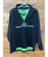 Vintage Arctic Cat Cats Pride Large Fleece Pullover Black/Green Snowmobi... - $799.16 MXN