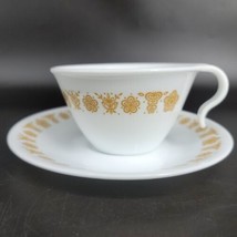 Vintage Corelle Livingware Cup and Saucer Butterfly Gold Hook Handle Mad... - $9.18