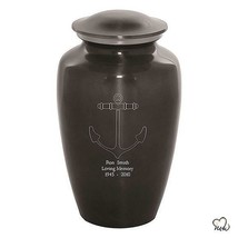 Large/Adult 200 Cubic Inch Custom Engraved Metal Anchor Funeral Cremation Urn - £167.47 GBP