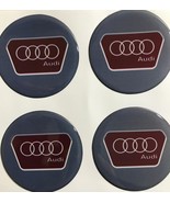 4X50 MM Silikone Stickers audi domed for wheel rim center caps - £10.22 GBP