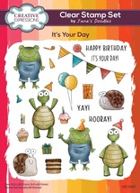 Creative Expressions Jane&#39;s Doodles Clear Stamp Set 8&quot;X6&quot;-It&#39;s Your Day CEC1047 - £17.53 GBP