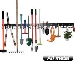 Yuetong 68&quot; All Metal Garden Tool Organizer,Adjustable Garage Wall, 4 Pack - $44.93