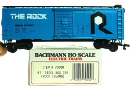 Vintage HO Scale Bachmann Rock Island 41&#39; Steel Box Car w/Box - £15.97 GBP