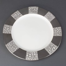 Michael Wainwright Almafi Platinum Crackle Charger Dinner Plates 11.5&quot; S... - £290.25 GBP