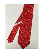 Mens Salvatore Ferragamo Red Animal Print Tie | No Box - $123.37 CAD