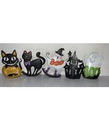 Halloween Decor Lot Of 5 Items Candle Holders Rockers Ghosts Cats - €19,20 EUR