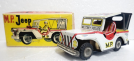 M.P.JEEP Old Tin Toy MILITARY POLICE Mini Car DAIYA Made in JAPAN Antique - $205.70